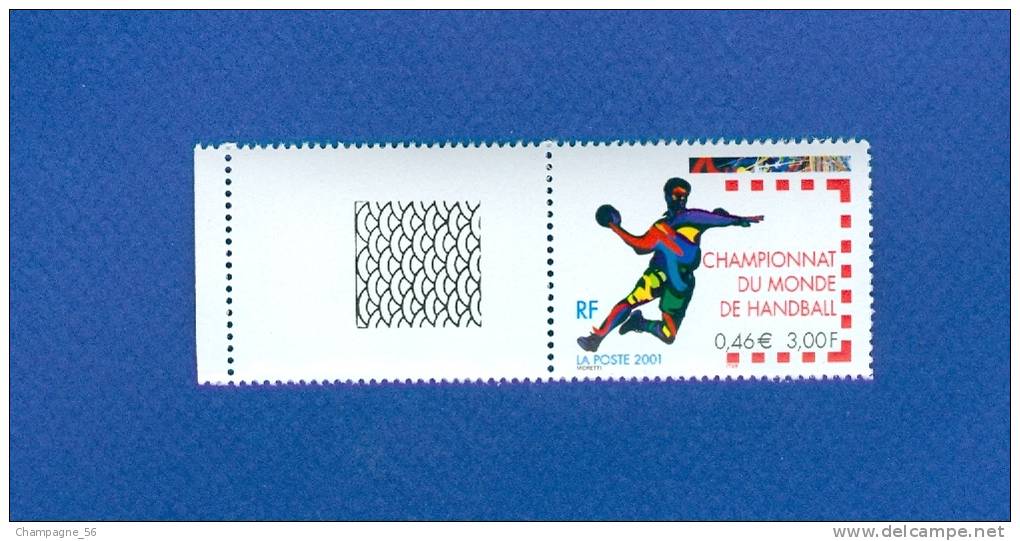 FRANCE 2001   N° 3367 MONDE DE HANDBALL  NEUF ** GOMME - Handball