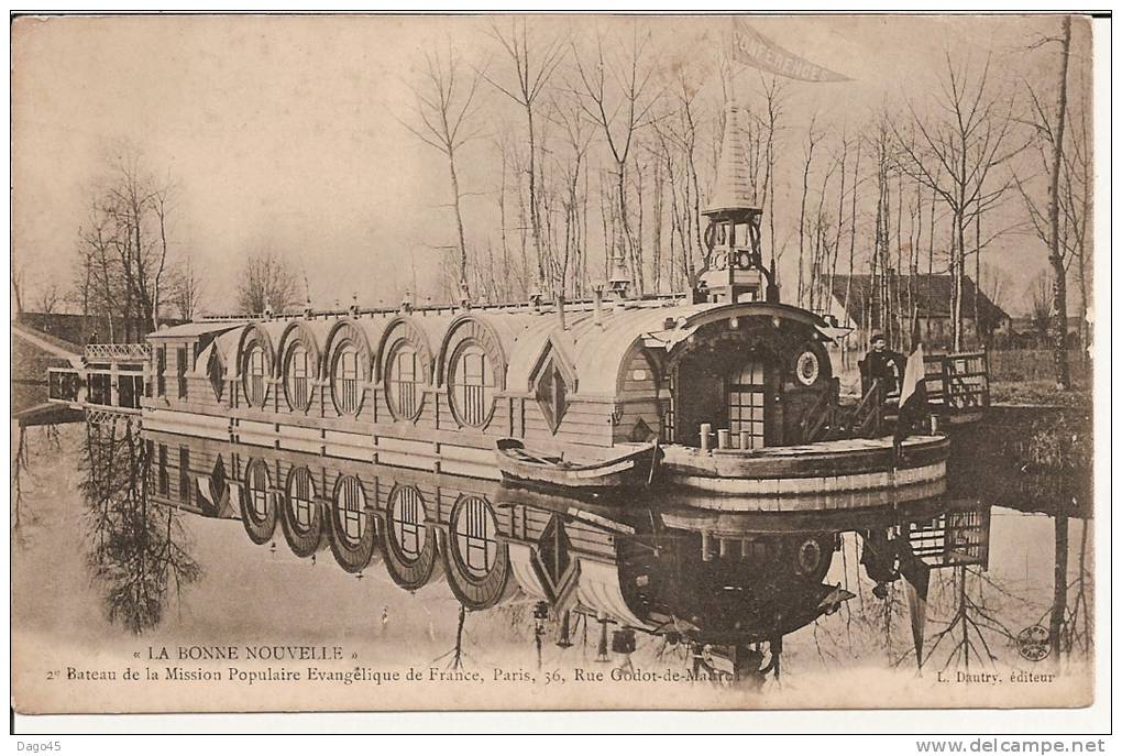 BRIARE (non Inscrit) "LA BONNE NOUVELLE" 2e Bateau De La Mission Populaire Evangélique De France - Briare