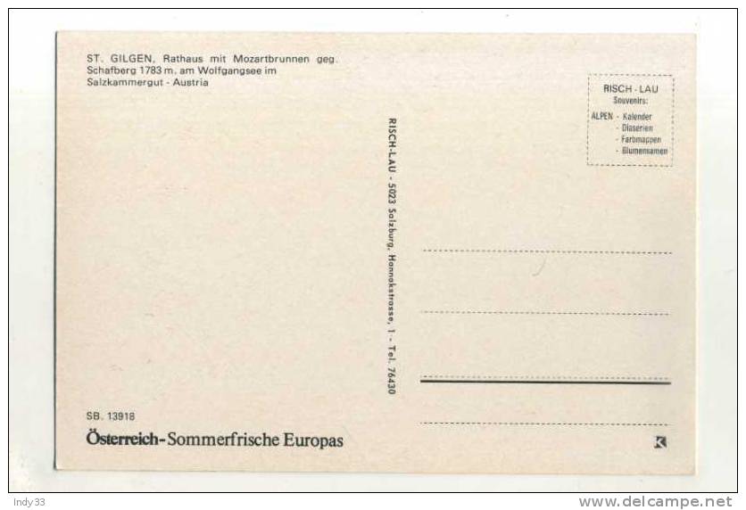 - AUTRICHE SALZBOURG . ST. GILGEN . HOTEL DE VILLE . - St. Gilgen