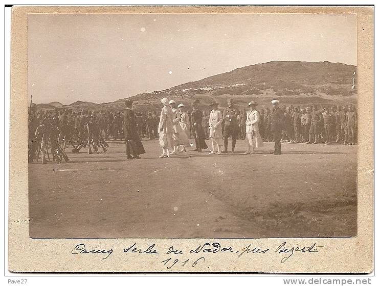 Photo Militaire 1914 1918 - Tunisie BIZERTE Camp Du Nador Personnalités - Serbes - Guerre 1914-18