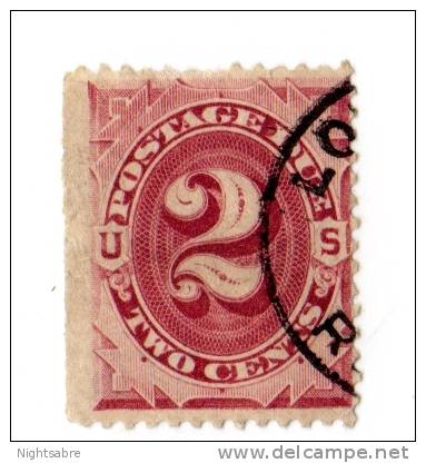 USA Postage Due Stamp - 1884-89 - Scott J16 $2 Red-brown-used( 3887) - Oblitérés