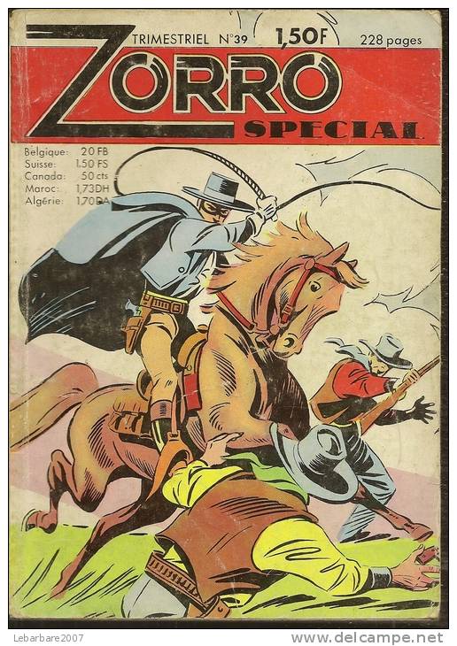 ZORRO Spécial  N° 39  - SFPI  1968 - Petit Format