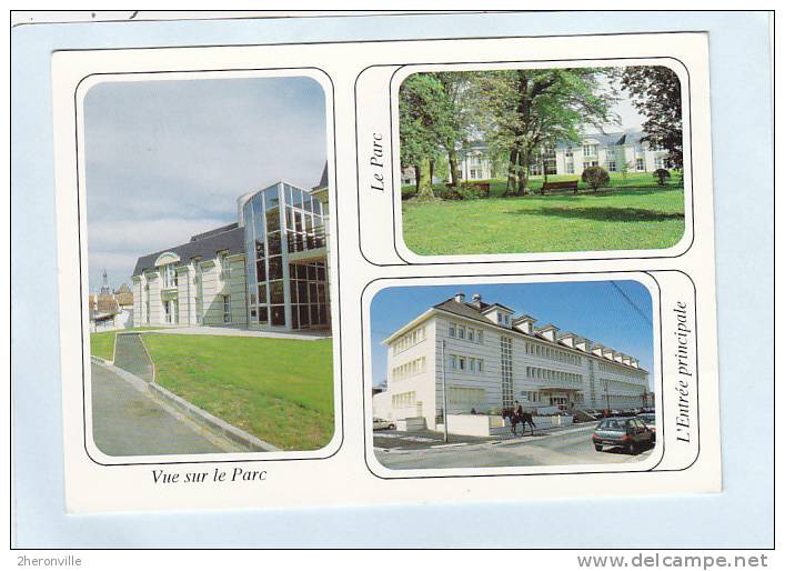 CPSM - 52 -  MONTIER EN DER - Multivues - Hopital Local -  Vue Sur Le Parc - Le Parc - L Entrée Principale - Montier-en-Der