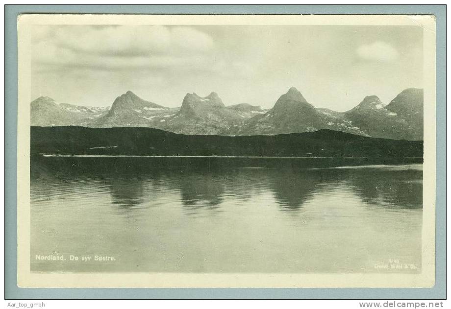 Norwegen NORDLAND DE SYV SOSTRE ~1940 Ungberaucht Foto Enerett #1/48 - Norvège