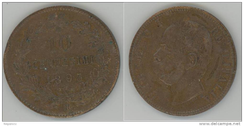 Regno - 10 Centesimi 1893 BI - SPL - 1878-1900 : Umberto I