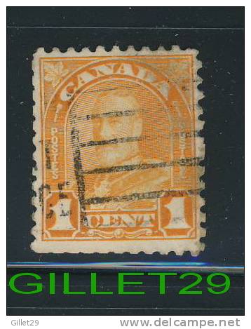 CANADA STAMP - KING GEORGE V ARCH / LEAF ISSUE - No 162, 1ç , ORANGE, 1930 - USED - - Oblitérés