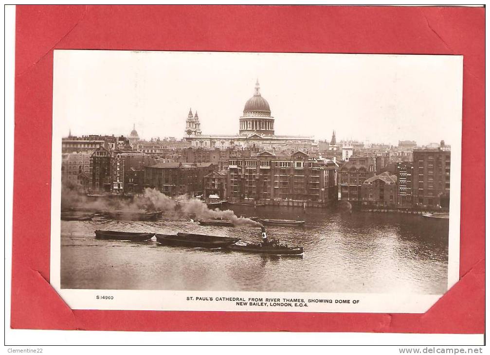 London St Paul's Cathedral From River Thames , Showing Dome Of New Bailey London Ec4 - St. Paul's Cathedral