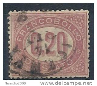 1875 REGNO USATO SERVIZIO DI STATO 20 CENT - RR9589 - Servizi