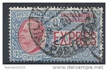 1908 REGNO USATO ESPRESSO 30 CENT - RR9591 - Eilsendung (Eilpost)