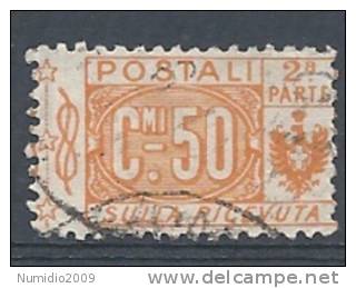 1914-22 REGNO USATO PACCHI POSTALI 50 CENT SEZIONE - RR9594 - Colis-postaux