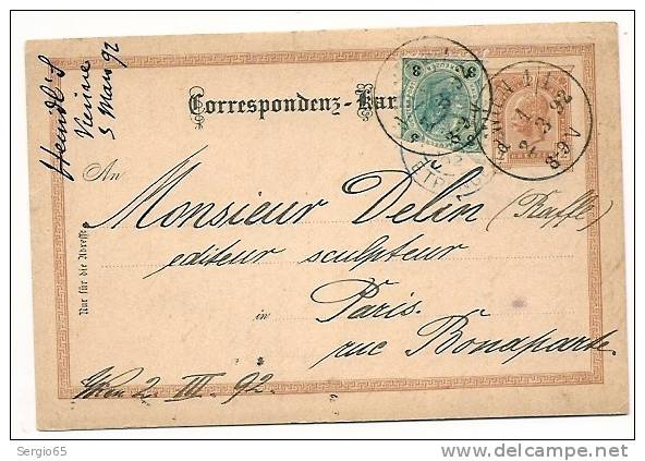 Correspondent Card - Traveled 1892th - Other & Unclassified