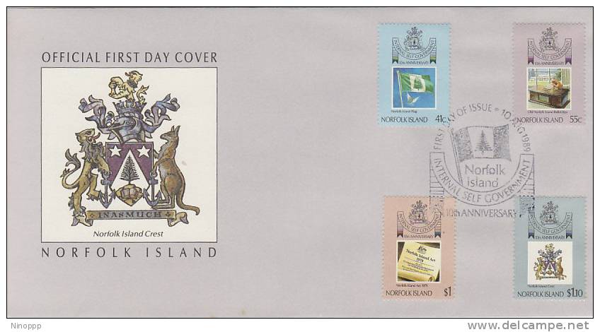 Norfolk Island-1989 10th Anniversary Self Government FDC - Norfolk Island