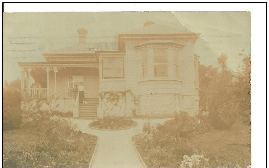 TARJETA POSTCARD DEPICTING NEW ZEALAND WEATHERBOARD HOUSE - POSTED AUCKLAND. 1913 - Other & Unclassified