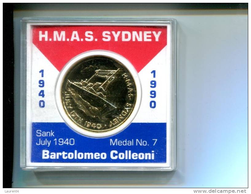 AUSTRALIA - 1940 - 1990 Commemorative Medal - HMAS Sydney II Sunk July 1940 By German Ship - Altri & Non Classificati