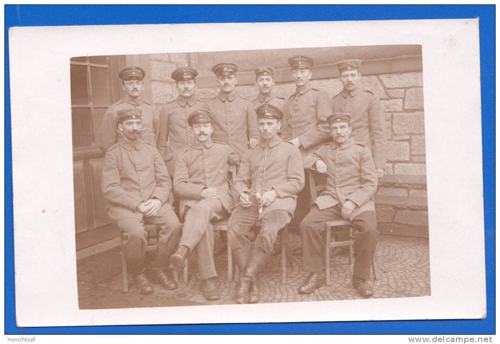 Militaria; Soldaten; Gruppenbild; Oberuesel Feldpost 1916; Privat-Foto-AK - Oberursel