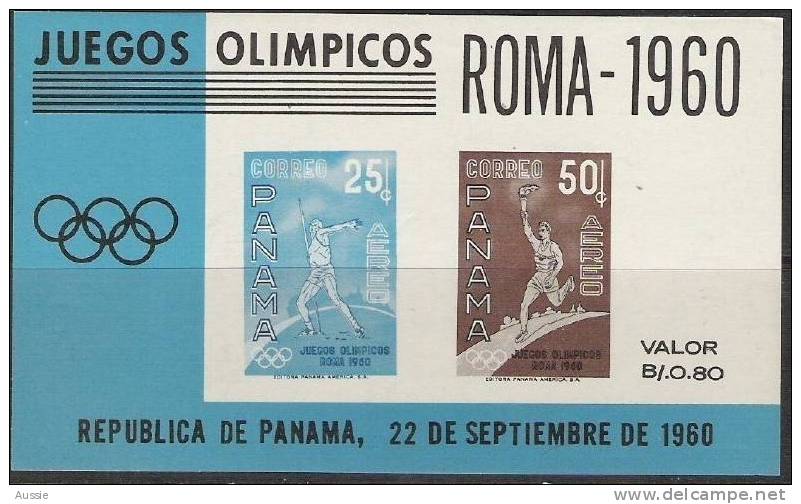 Panama 1960 Yvertn°  Bloc 8 *** MNH  Cote 6,50 € Jeux Olympiques Roma - Panama