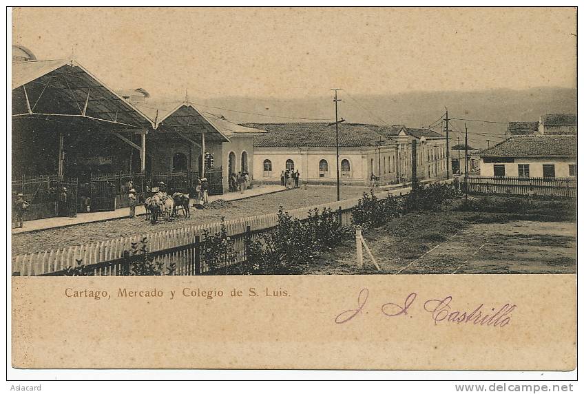 Cartago  Mercado Y Colegio De S. Luis  Lehmann San José No 43 - Costa Rica