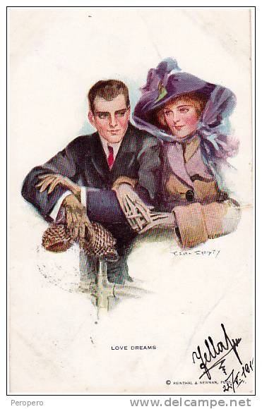 AK T.EARL CHRISTY  " LOVE  DREAMS "  Old Postcard 1913 - Fisher, Harrison