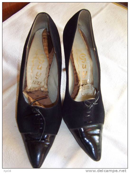 Paire De  Chaussures Années 1950/60  GUY Luxe Taille N° 4 - Chaussures