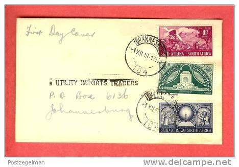 SOUTH AFRICA 1949 FDC Voortrekkers 217-219 With Address - FDC