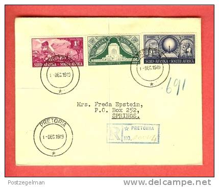 SOUTH AFRICA 1949 FDC Voortrekkers 217-219 With Address - FDC