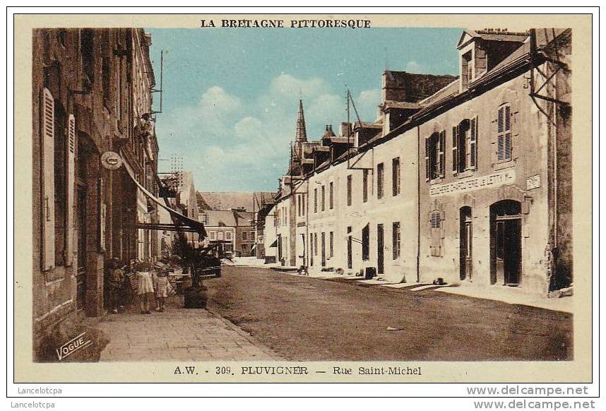 56 - PLUVIGNER / RUE SAINT MICHEL (COMMERCES) - Pluvigner