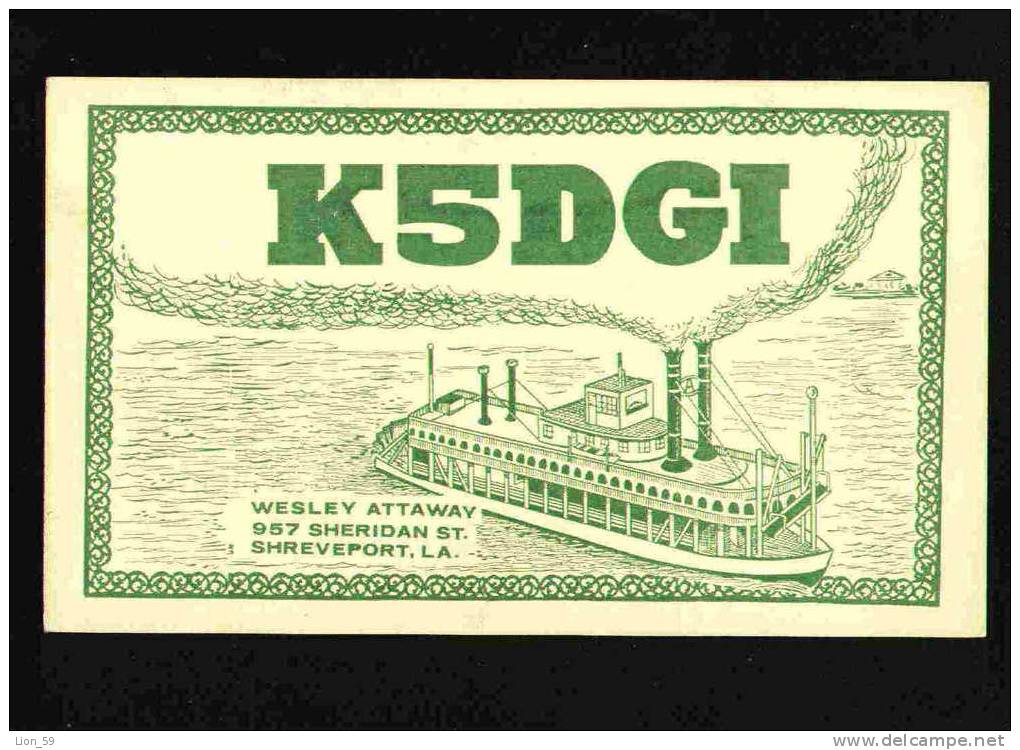 22494 / Shreveport, Louisiana QSL Cards - 1957 Steam Ship United States Etats-Unis USA - Shreveport