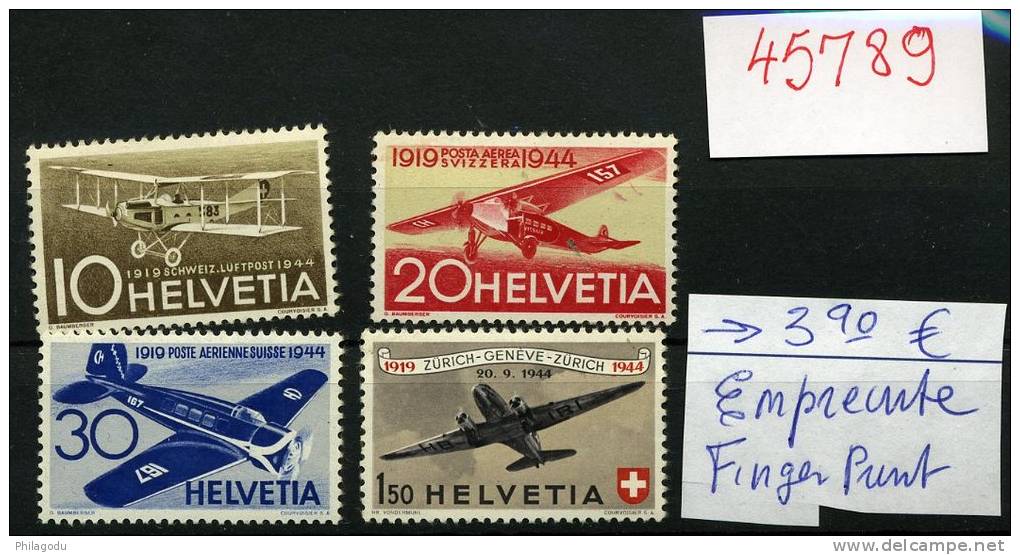 CH  Avions 1944 **   Postfrich   Petite Trace De Doigts - Unused Stamps