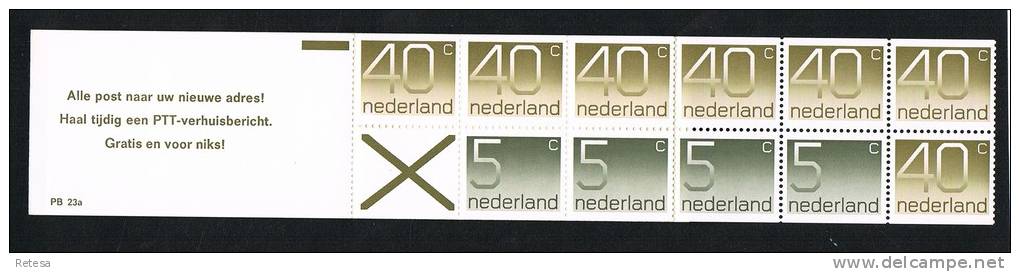 NEDERLAND CARNET  CIJFER CROUWEL   1976 ** - Carnets Et Roulettes