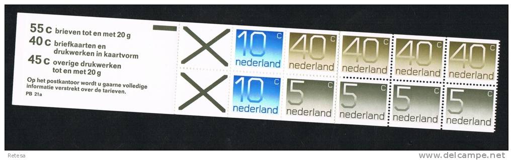 NEDERLAND CARNET  CIJFER CROUWEL   1976 ** - Carnets Et Roulettes