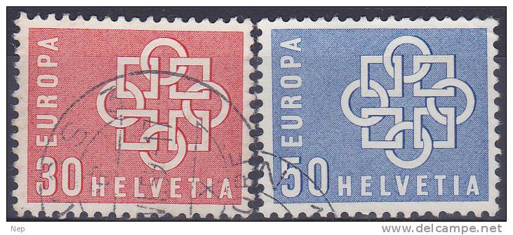 EUROPA - CEPT - Michel - 1959 - Zwitserland - Nr 679/80 - Gest/Obl/Us - 1959