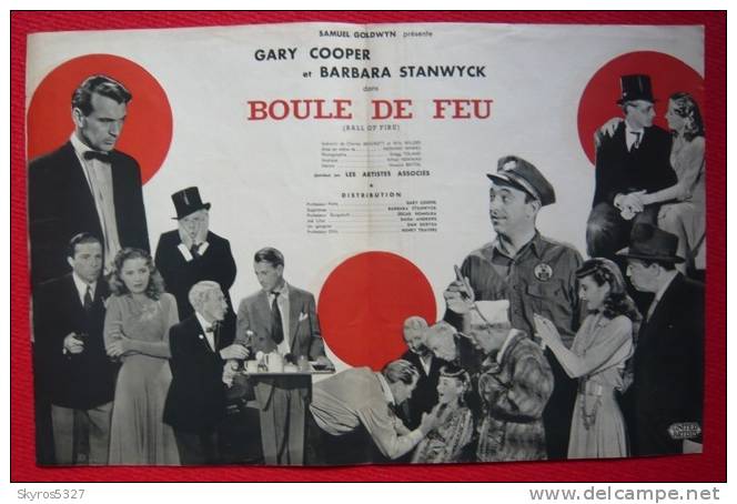 Dossier De Presse De Boule De Feu (1941) Ball Of Fire - Howard Hawks - Publicité Cinématographique