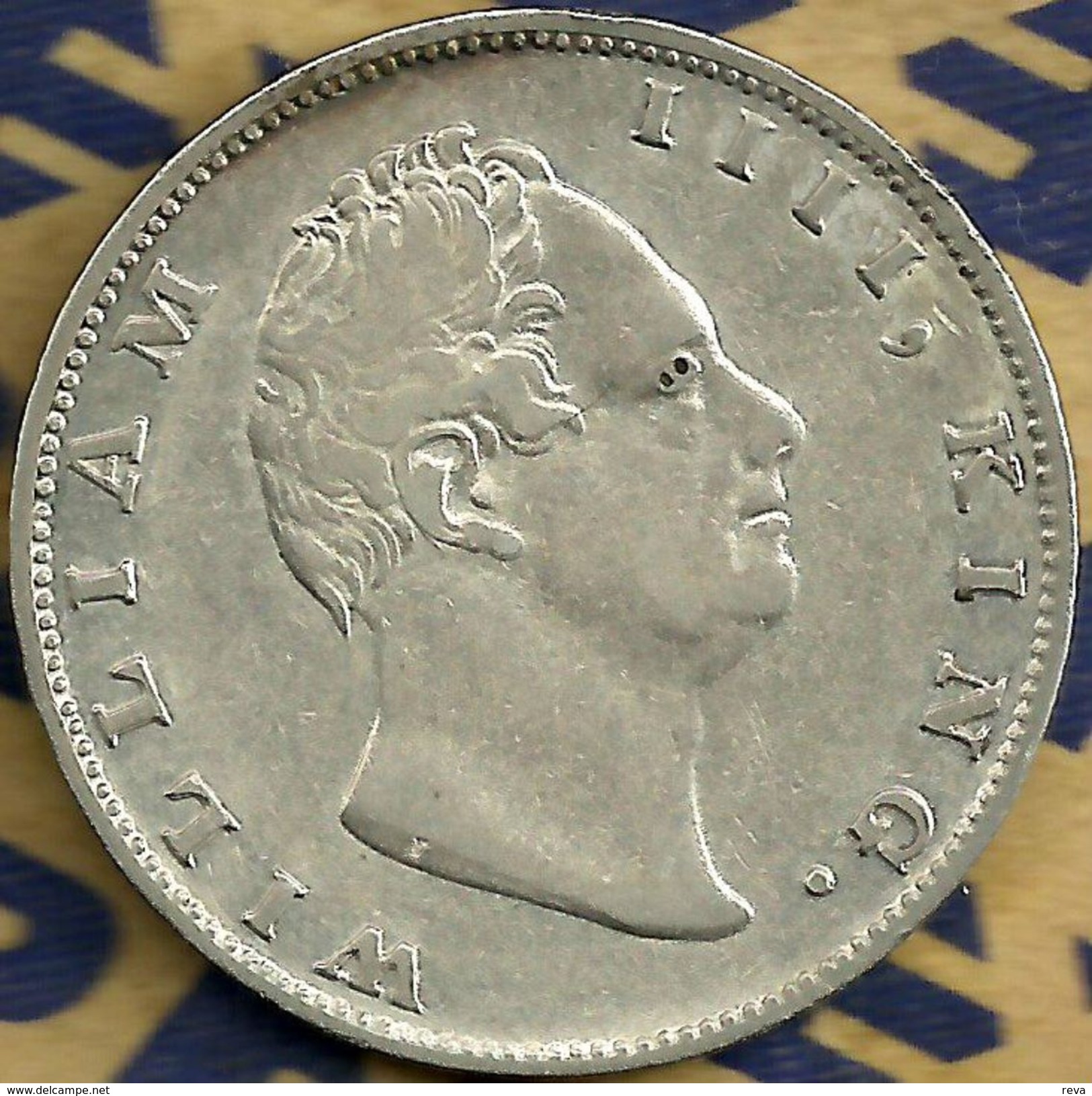 INDIA BRITISH 1 RUPEE WREATH INSCRIPTIONS FRONT KWIIII HEAD BACK 1835 AG SILVER VF KM450.4READ DESCRIPTION CAREFULLY !!! - Indien