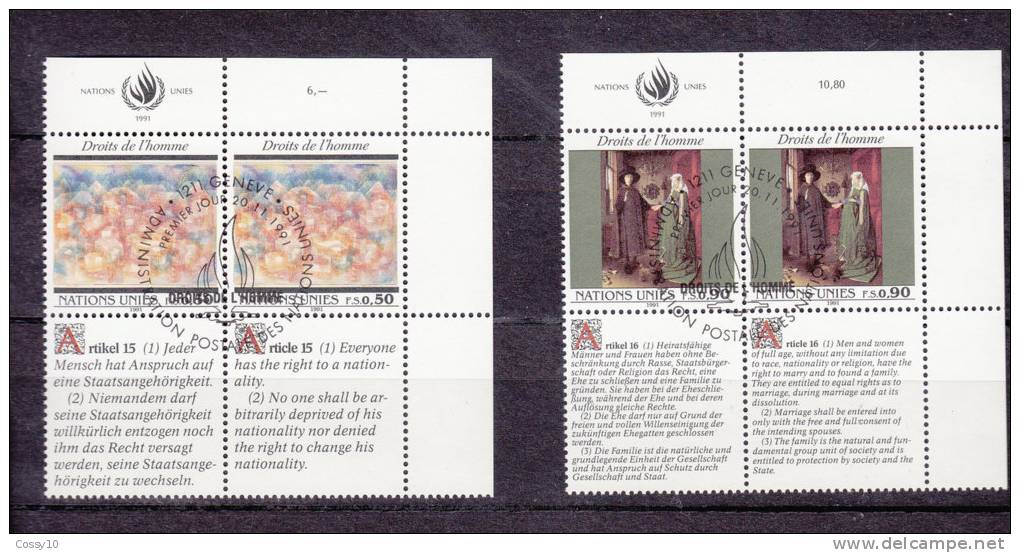 1991   N°213 - 214   OBLITERES   CATALOGUE  ZUMSTEIN - Used Stamps
