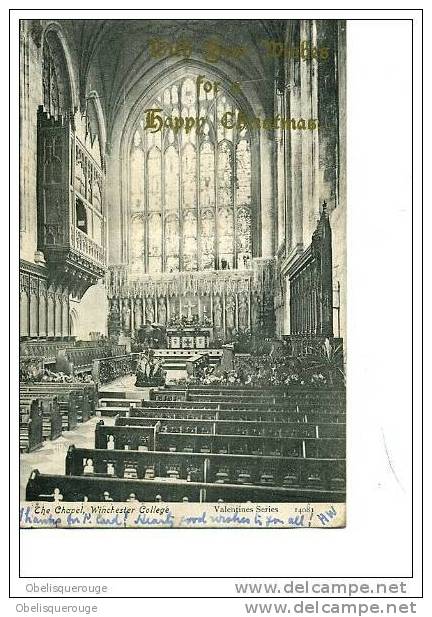 WINCHESTER CATHEDRAL VALENTINES SERIES N ° 1408 EN 1905  §§§§§§§§HAPPY NEW YEAR - Winchester