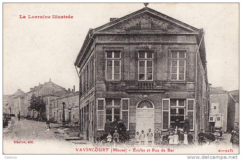 7483   VAVINCOURT   école Et Rue De Bar     Circulée  1917 - Vavincourt