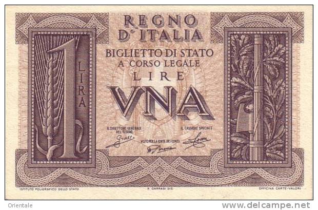 ITALY  P. 26 1 L 1935 UNC - Regno D'Italia – 1 Lire