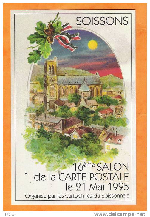 CP  SOISSONS  16e Salon Carte Postale 1995 - Bourses & Salons De Collections