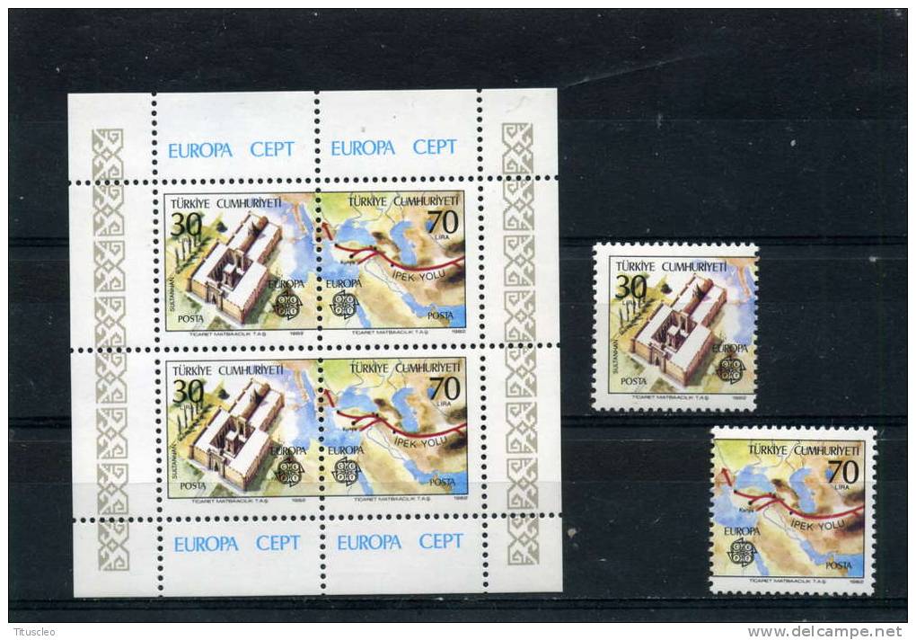 TURQUIE BF 23** + Timbres Issus Du Feuillet**  Europa 1982  Faits Historiques - Ungebraucht