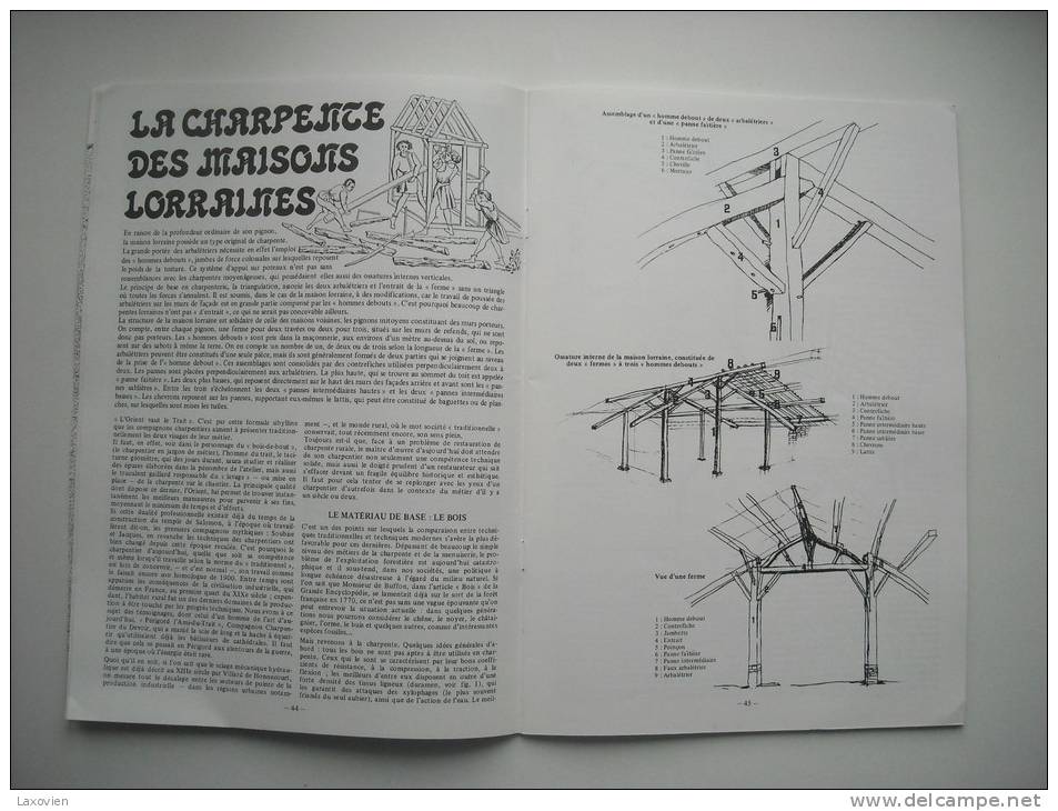 LA REVUE LORRAINE POPULAIRE 32. LA CHARPENTE DES MAISONS LORRAINES. L'HARMONIE NANCEIENNE. LE DOREUR A LA FEUILLE D'OR.. - Autres & Non Classés