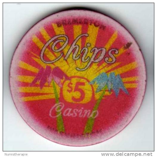 Jeton Chip De Casino à Bremerton Washington : Chips Casino $5 - Casino