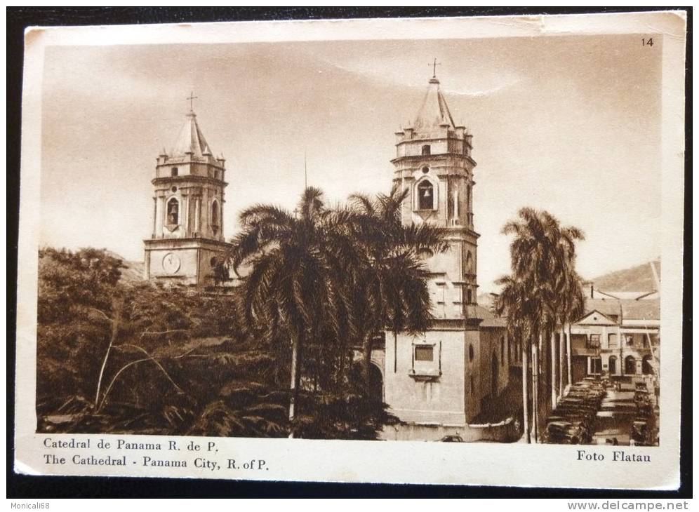 Panama Vecchia Carta Postale Con Veduta Della Cattedrale Nuova Non Viaggiata - Panama