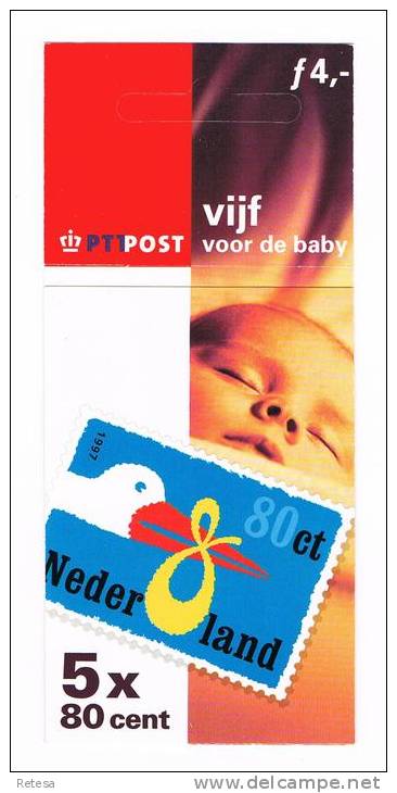 NEDERLAND  CARNET VIJF VOOR DE BABY  1999 ** - Carnets Et Roulettes
