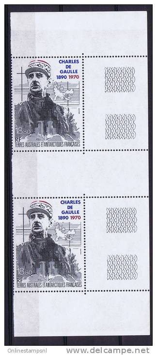 TAAF 1991 Maury A 116  Neuf**/ MNH, Coin De Feuille, Charles De Gaulle - Ongebruikt