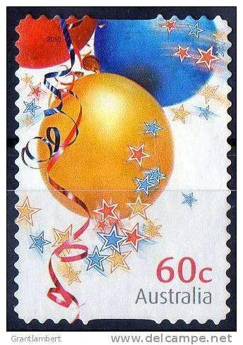 Australia 2010 For Special Occasions 60c Balloons Self-adhesive Used - Oblitérés