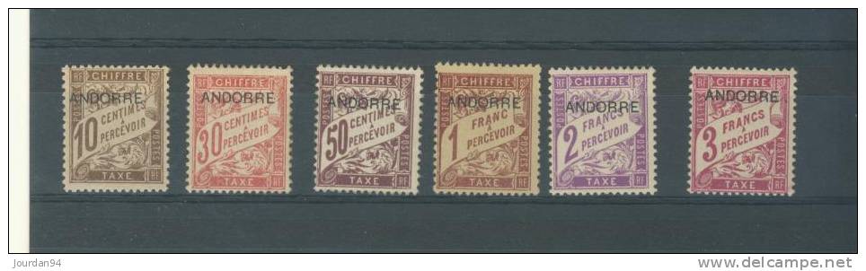 ANDORRE       -    N°   2   à   8   SAUF  LE  5 - Used Stamps