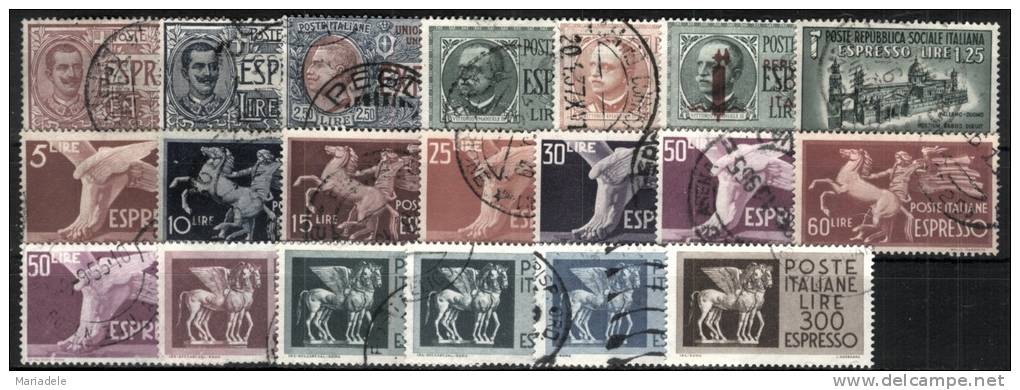 Italia 1903-76, Selezione Espressi (o), 20 Valori - Collections