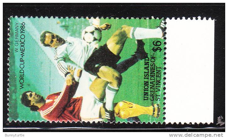 St Vincent Grenadines Union Island 1986 Soccer West German Player MNH - St.-Vincent En De Grenadines