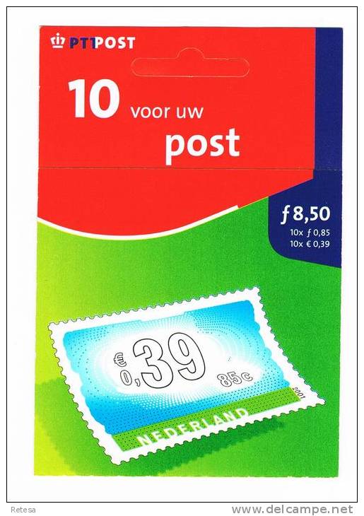 NEDERLAND  BOEKJE  10  VOOR UW POST    2001 ** - Carnets Et Roulettes