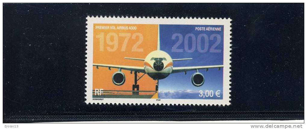 FRANCE -2002 - Poste Aérienne N° 65 - 3 €. - 30 ème Anniversaire Du 1er Vol De L'Airbus A300 - Neuf ** - 1960-.... Ungebraucht